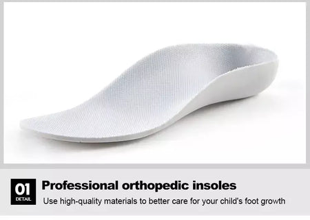 Sapatilhas para crianças, sapatos ortopédicos para crianças, ponta dos pés, suporte de tornozelo alto para caminhada, tênis de sola antiderrapante de fundo duro para meninas meninos pés chatos