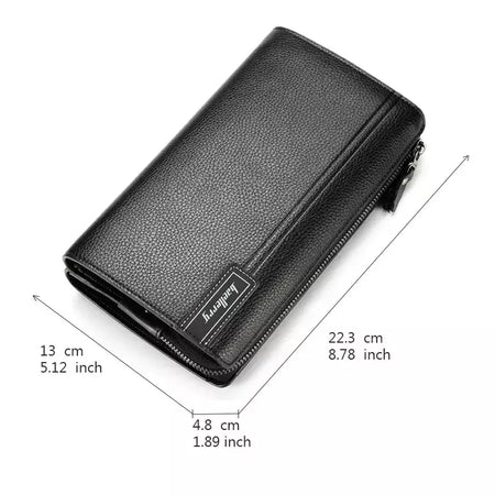 Baellery homens bolsa de embreagem grande capacidade carteiras de bolso do telefone celular passcard bolso de alta qualidade multifuncional carteira para homem