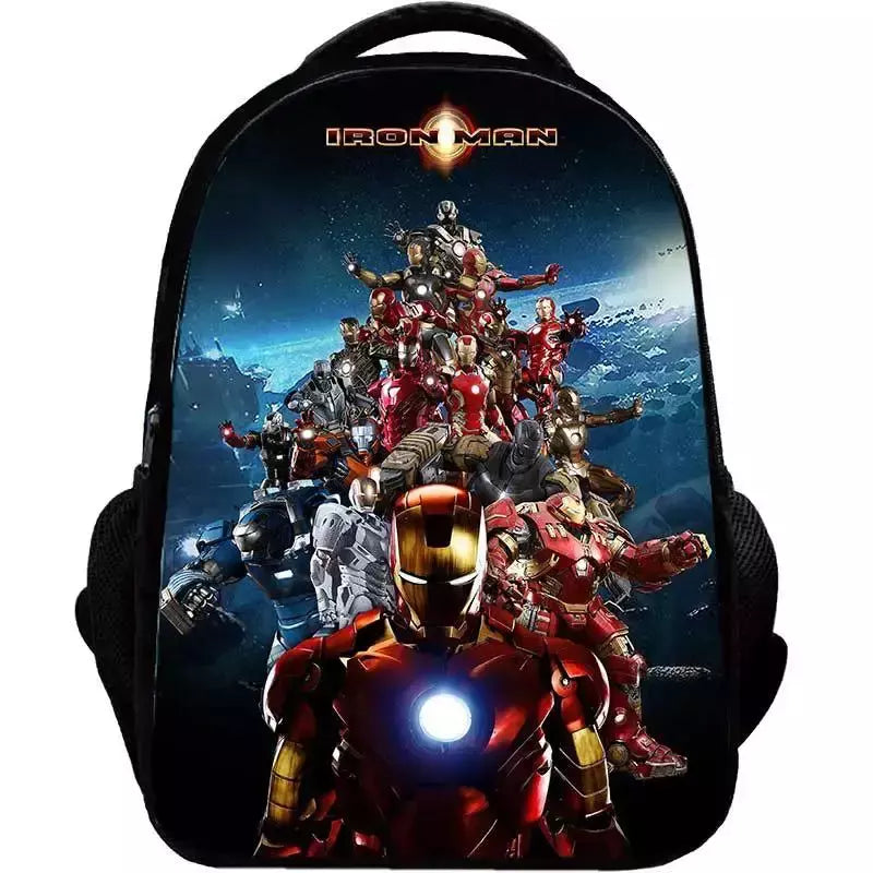 Bolsa Escolar Marvel Super Heroes para Crianças, Mochilas Homem de Ferro, Mochila 3D Anime, Bolsa de Viagem Infantil, Meninos, Escola Primária, Novo