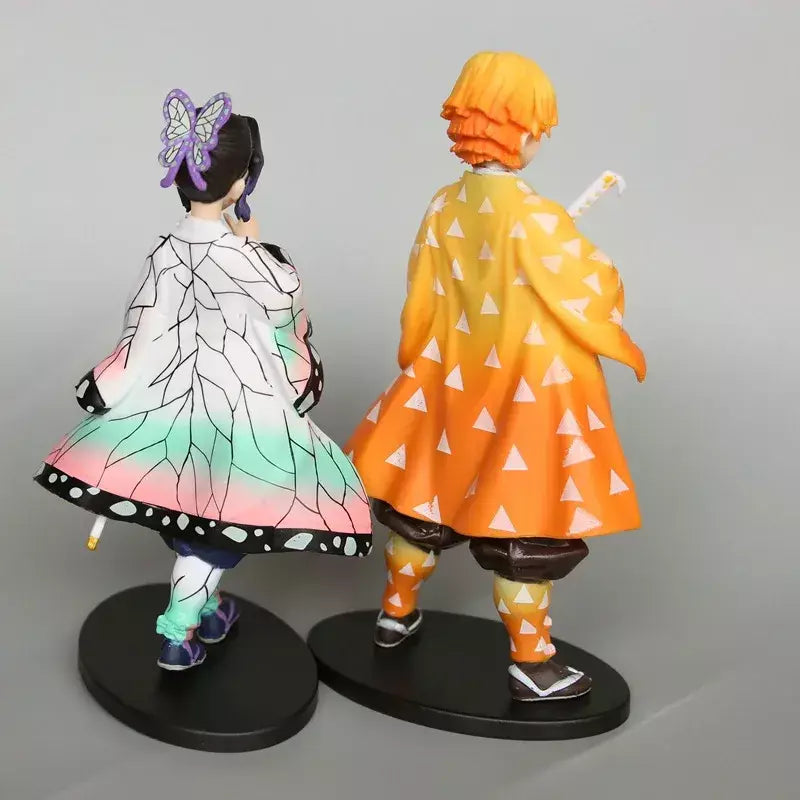Anime 6 pçs demônio assassino figura 7cm kimetsu não yaiba figura q posket kamado tanjirou kamado nezuko agatsuma figura brinquedos