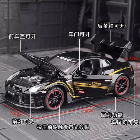 1:32 nissan gtr GT-R r35 r34 supercar liga modelo de carro diecasts & veículos de brinquedo carros de brinquedo brinquedos do miúdo para crianças presentes menino brinquedo