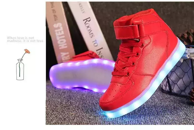 Tamanho 25-46 led sapatos com luzes brilhantes led chinelos para crianças & adulto feminino tenis para crianças meninos meninas sapatilhas luminosas