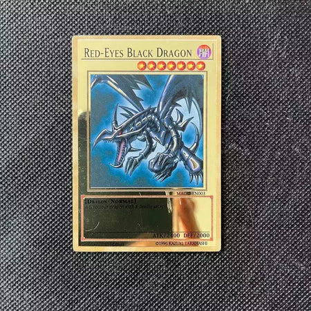 Yugioh cartões de metal dourado yu-gi-oh liga coleção cartão olhos azuis escuro magial obelisco slifer ra crianças presente de aniversário de natal