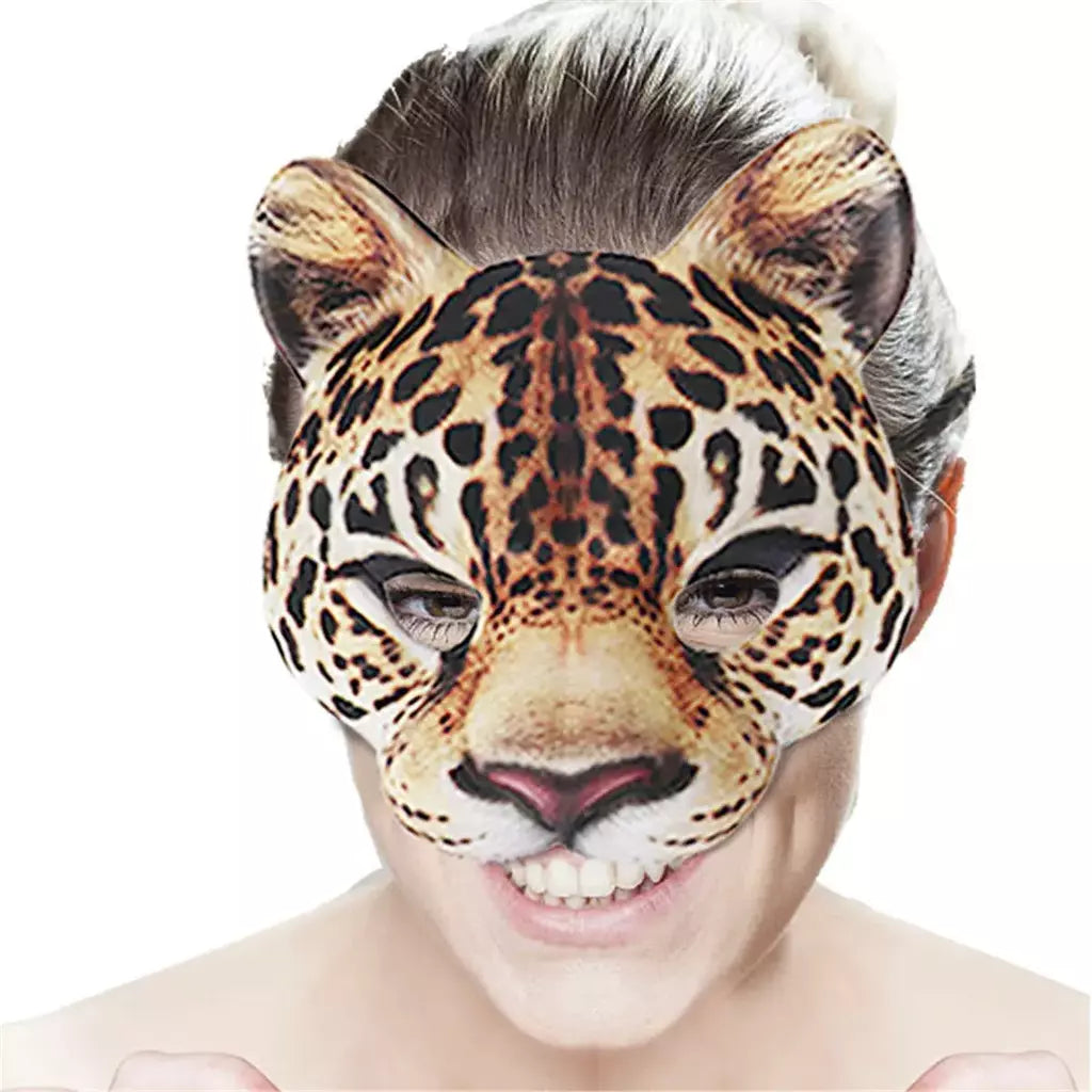 Halloween Cat Cosplay Máscara para Crianças, Meia Capa de Rosto, Festa Jogando Adereços, Traje Adulto Animal, Sexy