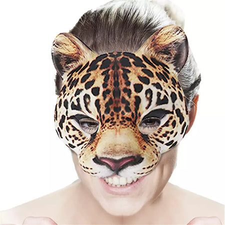 Halloween Cat Cosplay Máscara para Crianças, Meia Capa de Rosto, Festa Jogando Adereços, Traje Adulto Animal, Sexy