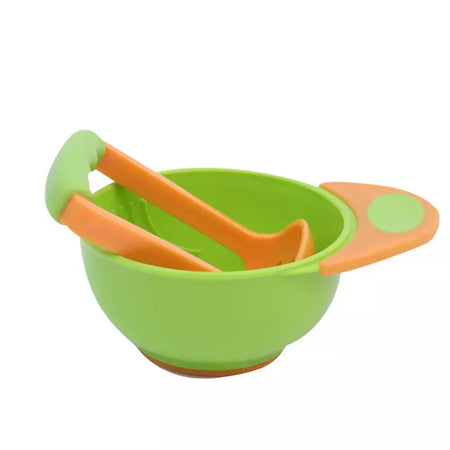 Tigela de alimentação para crianças, conjunto de moagem para alimentos, moedor e utensílios de mesa, processador de segurança para alimentos