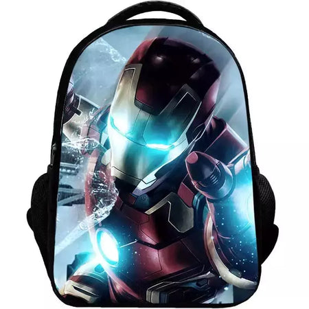 Bolsa Escolar Marvel Super Heroes para Crianças, Mochilas Homem de Ferro, Mochila 3D Anime, Bolsa de Viagem Infantil, Meninos, Escola Primária, Novo