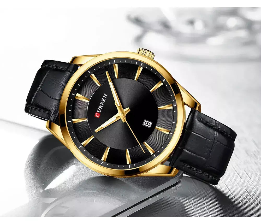 Curren novos relógios de quartzo para homens pulseira de couro masculino relógios de pulso topo marca de luxo relógio masculino de negócios reloj hombres