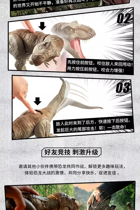 Original jurássico mundo dinossauros anime figura de ação indominus rex tyrannosaurus criança menino brinquedos para crianças presente aniversário mattel