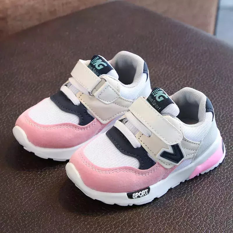 Sapatos de esportes respiráveis para crianças, Sapatos de corrida antiderrapantes, Baby Boots, Solado Macio, Meninos, Meninas, Crianças, Caminhando, Primavera, Outono