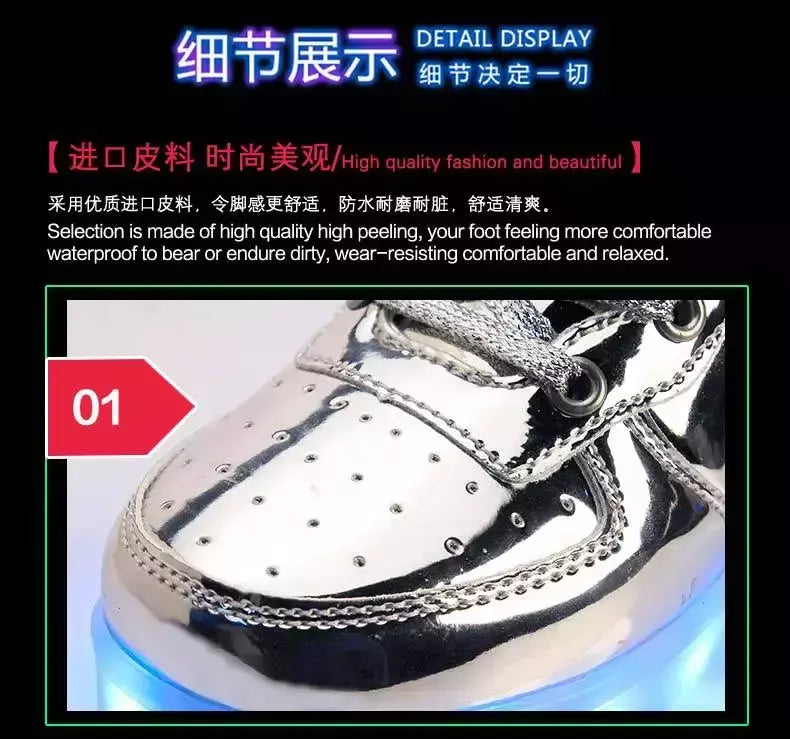 Tamanho 25-46 led sapatos com luzes brilhantes led chinelos para crianças & adulto feminino tenis para crianças meninos meninas sapatilhas luminosas
