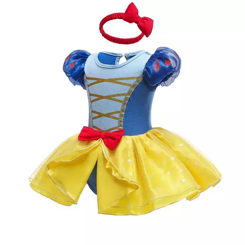 Baby Romper TUTU Vestido Com Headband Infantil Baby Princess Girl Roupas Tamanho 3-18M Cute Design Baby Dress Party Trajes