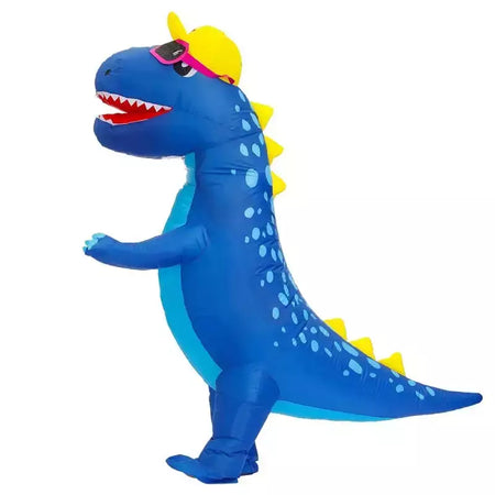 Anime quente dinossauro inflável traje festa trajes da mascote terno disfraz cosplay trajes de halloween para adultos crianças vestido