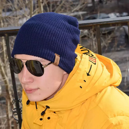 Chapéu clássico de inverno tricotado URGENTMAN Label Casual boné para mulheres homens manter quente adicionar forro de pele chapéu de inverno fashion sólido gorro chapéu 16 cores boné de esqui