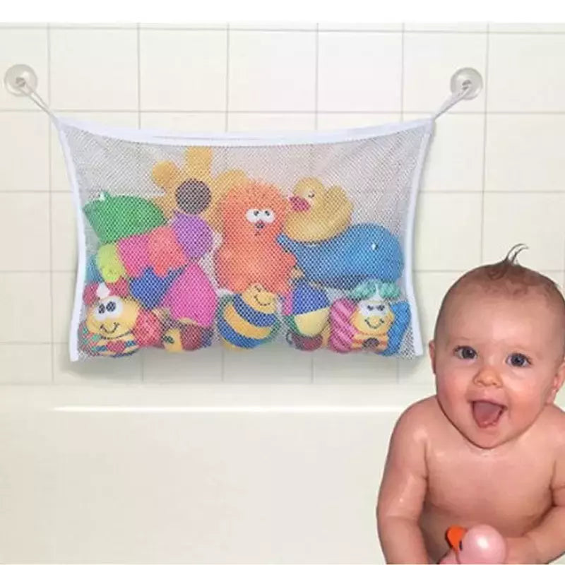Qwz novo pato dos desenhos animados do bebê saco de malha do banheiro otário design para brinquedos de banho crianças formas animais pano areia brinquedos armazenamento net saco