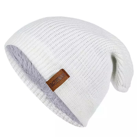 Chapéu clássico de inverno tricotado URGENTMAN Label Casual boné para mulheres homens manter quente adicionar forro de pele chapéu de inverno fashion sólido gorro chapéu 16 cores boné de esqui
