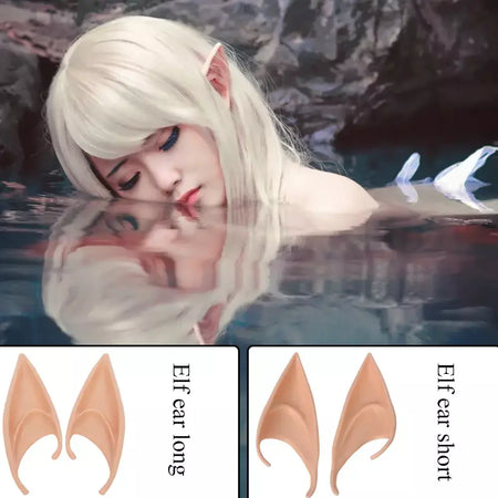 Orelhas de elfo de anjo misterioso, orelhas de látex para cosplay de fadas, acessórios de fantasia, decoração de halloween, adereços fotográficos, brinquedos para adultos e crianças