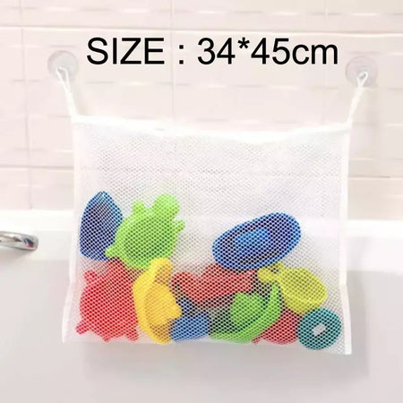 Qwz novo pato dos desenhos animados do bebê saco de malha do banheiro otário design para brinquedos de banho crianças formas animais pano areia brinquedos armazenamento net saco