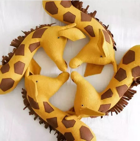 3D Animal Wall Mount for Children, Stuffed Toys for Kids, Nursery Wall, Home Decor Acessórios, Presentes de aniversário, Zebra, Elefante, Girafa