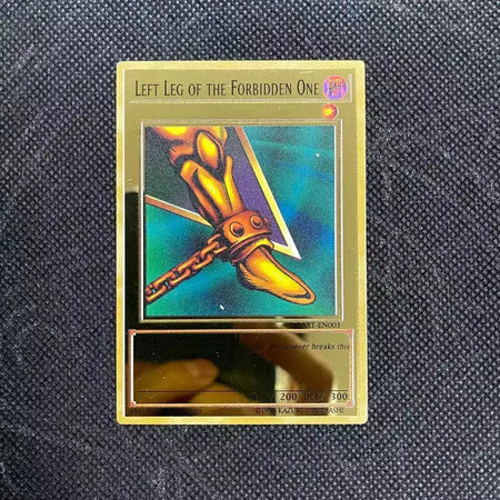 Yugioh cartões de metal dourado yu-gi-oh liga coleção cartão olhos azuis escuro magial obelisco slifer ra crianças presente de aniversário de natal