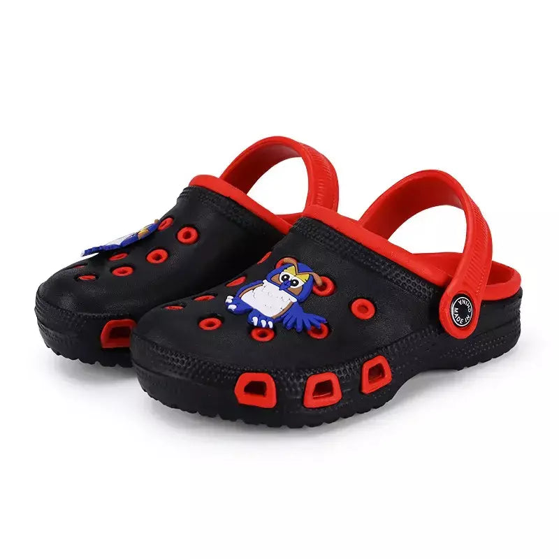 EUR24-35 crianças mules tamancos crianças verão jardim bonito desenhos animados sapatos menina menino sapatos de praia doce cor buraco sapatos de bebê sandálias
