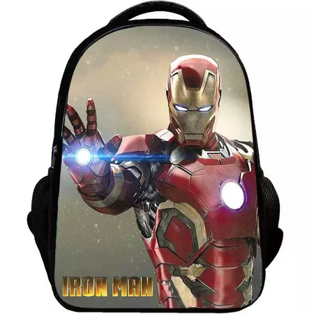 Bolsa Escolar Marvel Super Heroes para Crianças, Mochilas Homem de Ferro, Mochila 3D Anime, Bolsa de Viagem Infantil, Meninos, Escola Primária, Novo