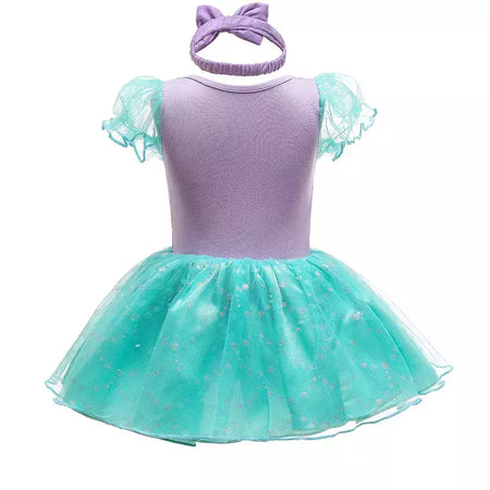Baby Romper TUTU Vestido Com Headband Infantil Baby Princess Girl Roupas Tamanho 3-18M Cute Design Baby Dress Party Trajes