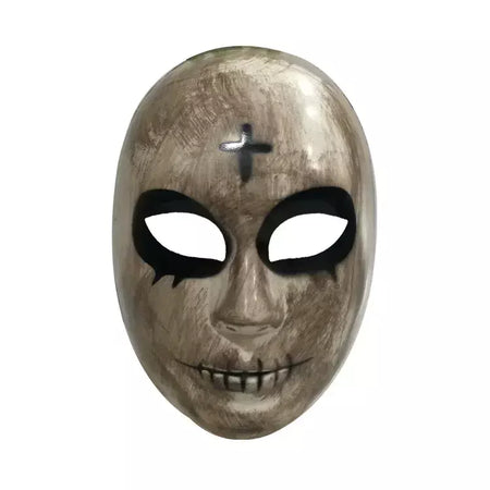 Máscara de Halloween da Purga Cruz, Assustador Cosplay Party Prop Coleção, Rosto Inteiro Resina, Máscara Assustadora do Filme de Horror, Novo, Quente