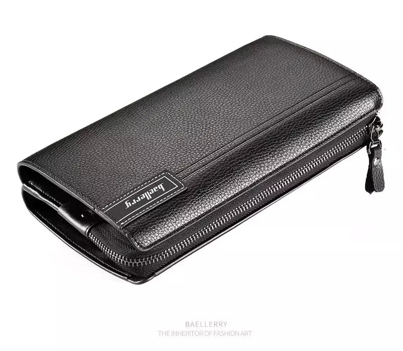 Baellery homens bolsa de embreagem grande capacidade carteiras de bolso do telefone celular passcard bolso de alta qualidade multifuncional carteira para homem