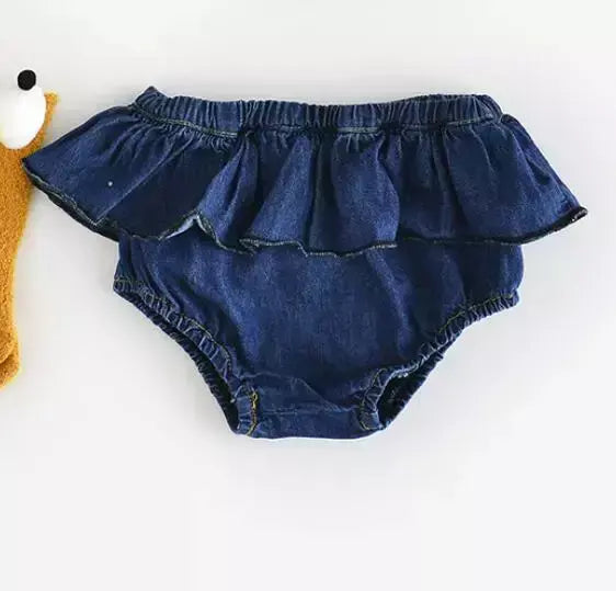 Adorável bebê meninos shorts verão casual denim calças curtas para a criança meninas bolsos design roupas crianças calças jeans 0-24m