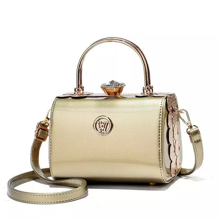 Bolsa De Noiva De Couro Brilhante para Senhoras, Pequena Bolsa De Ombro Quadrada, Saco Do Mensageiro, de Alta Qualidade, Marca De Moda, Designer, Novo