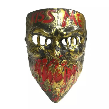 Máscara de Halloween da Purga Cruz, Assustador Cosplay Party Prop Coleção, Rosto Inteiro Resina, Máscara Assustadora do Filme de Horror, Novo, Quente