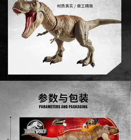 Original jurássico mundo dinossauros anime figura de ação indominus rex tyrannosaurus criança menino brinquedos para crianças presente aniversário mattel