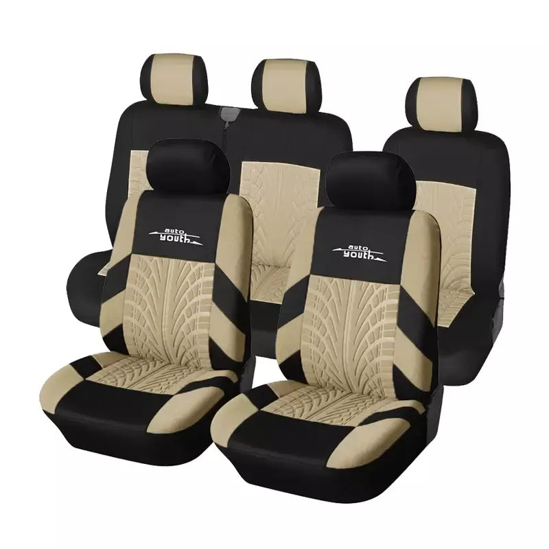Capas universais para assentos, capas de alta qualidade para interior do carro, adequadas para duas fileiras de assentos (assentos dianteiros duplos e 2 + 1 assentos)
