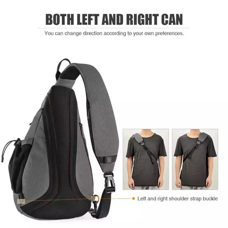 Mixi-Mochila de Ombro para Homens e Mulheres, Bolsa Crossbody Sling USB, Meninos Ciclismo, Esportes, Viagem, Moda Versátil, Bolsa de Estudante