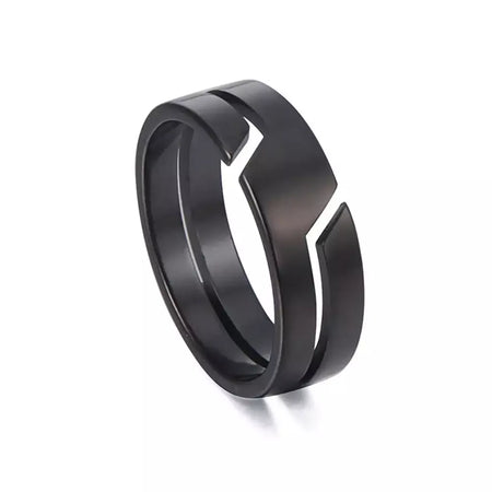 Skyrim anel de aço inoxidável para homens mulheres preto minimalista casual anéis de dedo 2025 casal jóias presente de casamento para amante