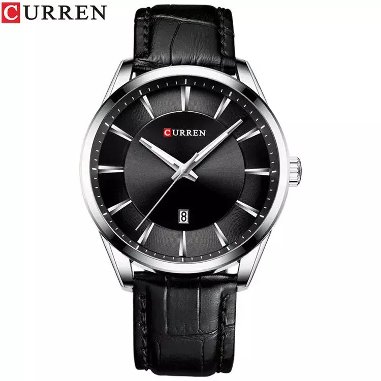 Curren novos relógios de quartzo para homens pulseira de couro masculino relógios de pulso topo marca de luxo relógio masculino de negócios reloj hombres