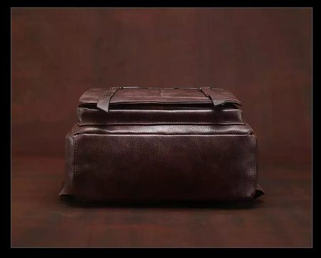 JEEP BULUO-Bolsa Masculina Casual para Laptop, Mochila de Couro Dividido, Bolsa para Computador, Alta Capacidade, Nova Tendência