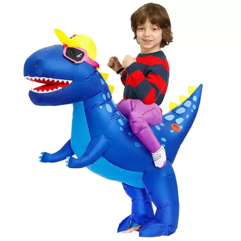 Crianças criança dinossauro inflável traje anime purim halloween festa de natal cosplay trajes vestido ternos para meninos meninas