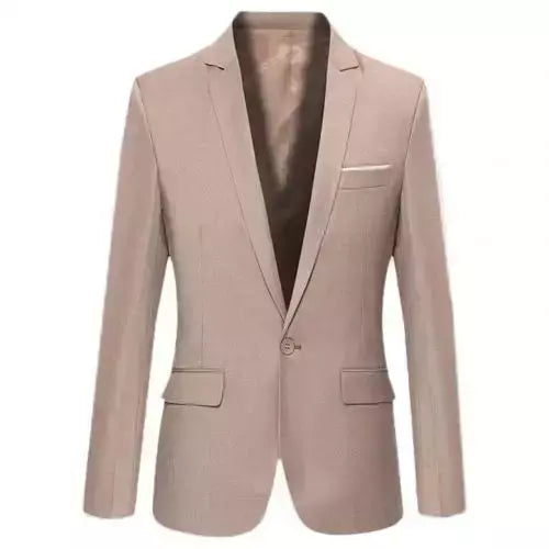 Blazer fino monocromático para homens, jaqueta de escritório masculina, tamanho grande, preto e azul, casaco de casamento coreano