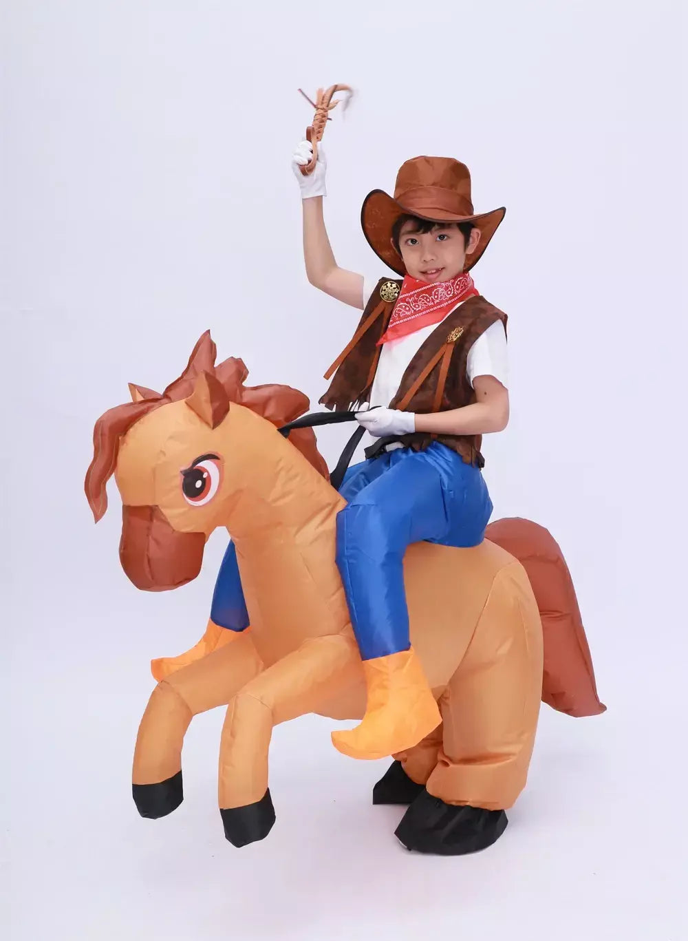 Crianças criança inflável cavalo traje meninas meninos rei cowboy passeio cavalo engraçado halloween purim festa inflado vestuário disfraces