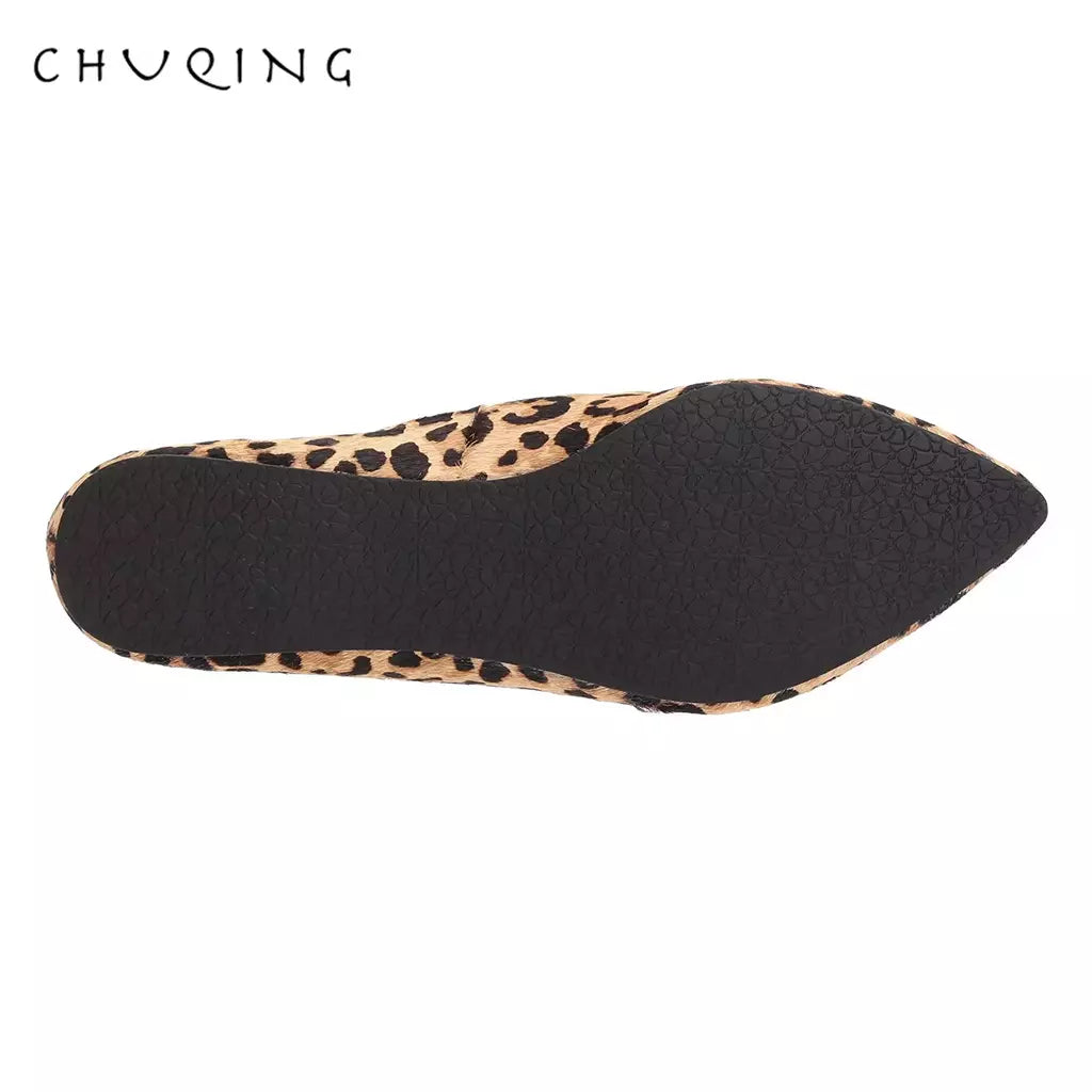 CHUQING-Sapatos leopardo para mulheres, mocassins confortáveis e respiráveis, tendência casual, marca de moda