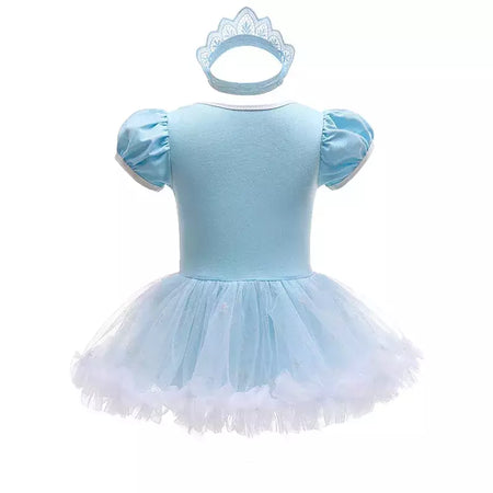 Baby Romper TUTU Vestido Com Headband Infantil Baby Princess Girl Roupas Tamanho 3-18M Cute Design Baby Dress Party Trajes