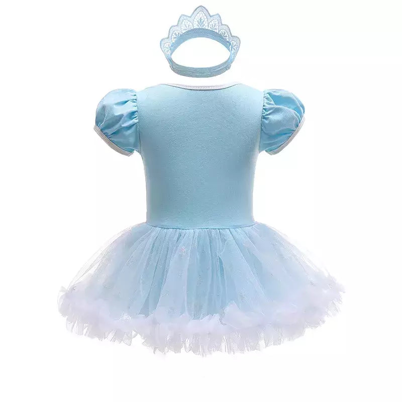 Baby Romper TUTU Vestido Com Headband Infantil Baby Princess Girl Roupas Tamanho 3-18M Cute Design Baby Dress Party Trajes