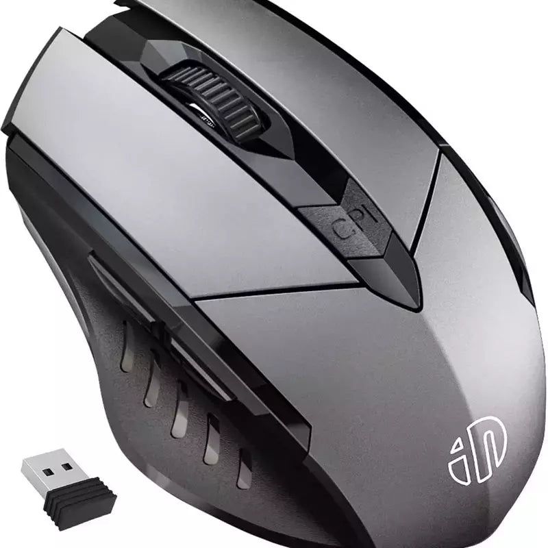 INPHIC-PM6 Mouse Recarregável Sem Fio, Compatível com Bluetooth, Office Mute, Suporte PC, Laptop, Tablet, Smartphone, Universal, 2.4G