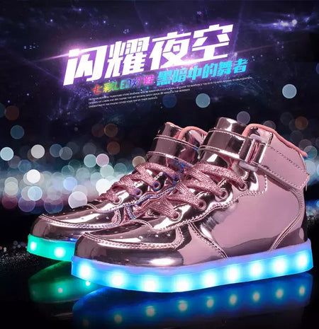 Tamanho 25-46 led sapatos com luzes brilhantes led chinelos para crianças & adulto feminino tenis para crianças meninos meninas sapatilhas luminosas