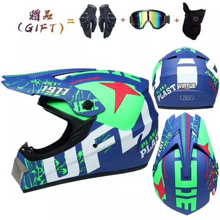 Capacete de segurança para motocross, casco para motocross, bicicleta, downhill, atv, cross, criança, motocicleta, dot abs, 1kg, unissex