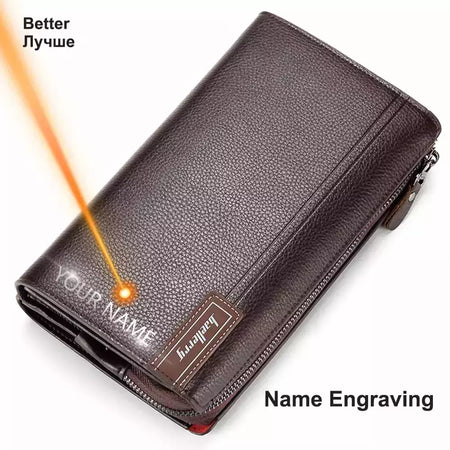 Baellery homens bolsa de embreagem grande capacidade carteiras de bolso do telefone celular passcard bolso de alta qualidade multifuncional carteira para homem