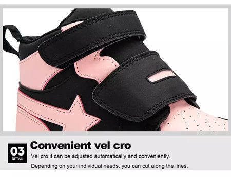 Sapatilhas para crianças, sapatos ortopédicos para crianças, ponta dos pés, suporte de tornozelo alto para caminhada, tênis de sola antiderrapante de fundo duro para meninas meninos pés chatos