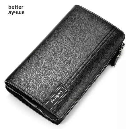 Baellery homens bolsa de embreagem grande capacidade carteiras de bolso do telefone celular passcard bolso de alta qualidade multifuncional carteira para homem